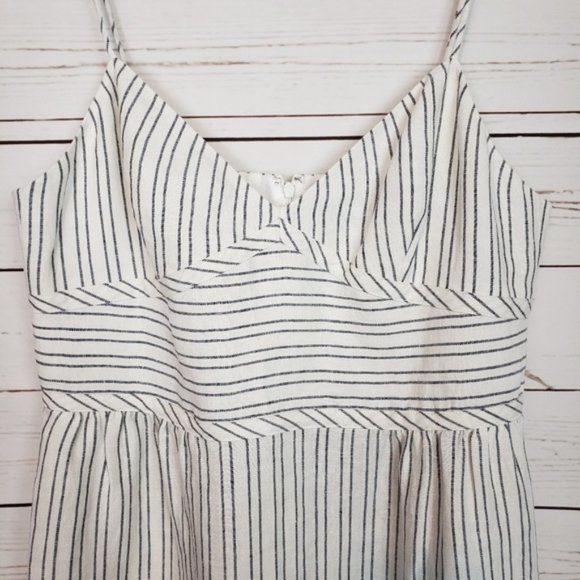 Theory "Melaena B" Narrow Stripe Linen Dress - Picture 4 of 8